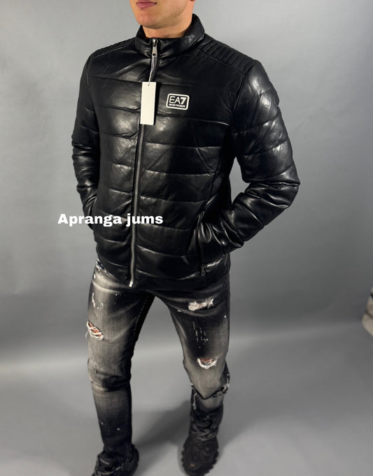 Vyriška Emporio Armani odinė striukė